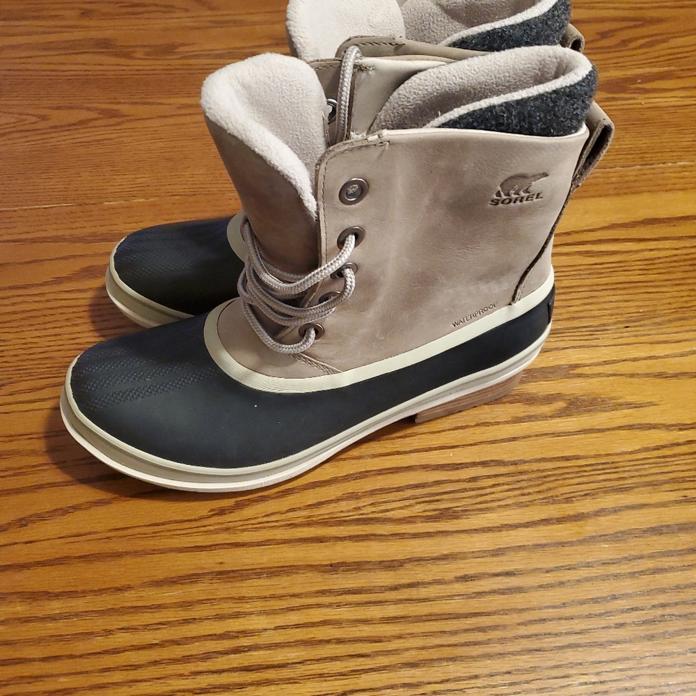 Women's 10.5 Shoes Sorel SLIMPACK III LACE Winter Boots 1915691297 KHAKI II #762 - Picture 4 of 10